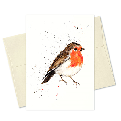 Clare Brownlow Greetings Card - Robin